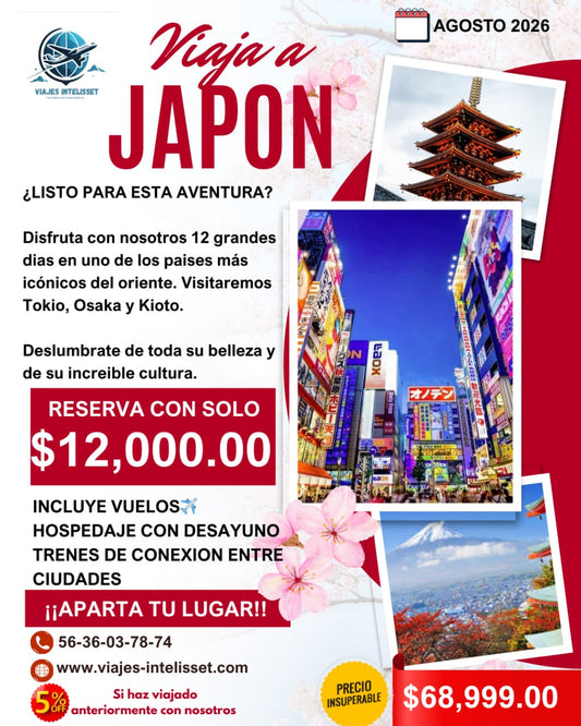 JAPÓN AGOSTO 2026
