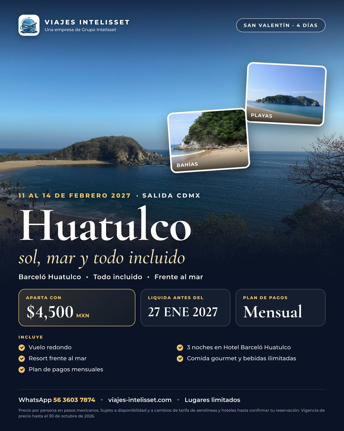 HUATULCO FEBRERO 2027